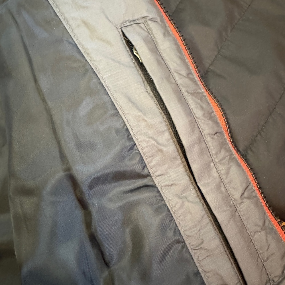Men's HARLEY DAVIDSON puffer winter JACKET COAT black tan brown strip Logo S - Picture 7 of 7